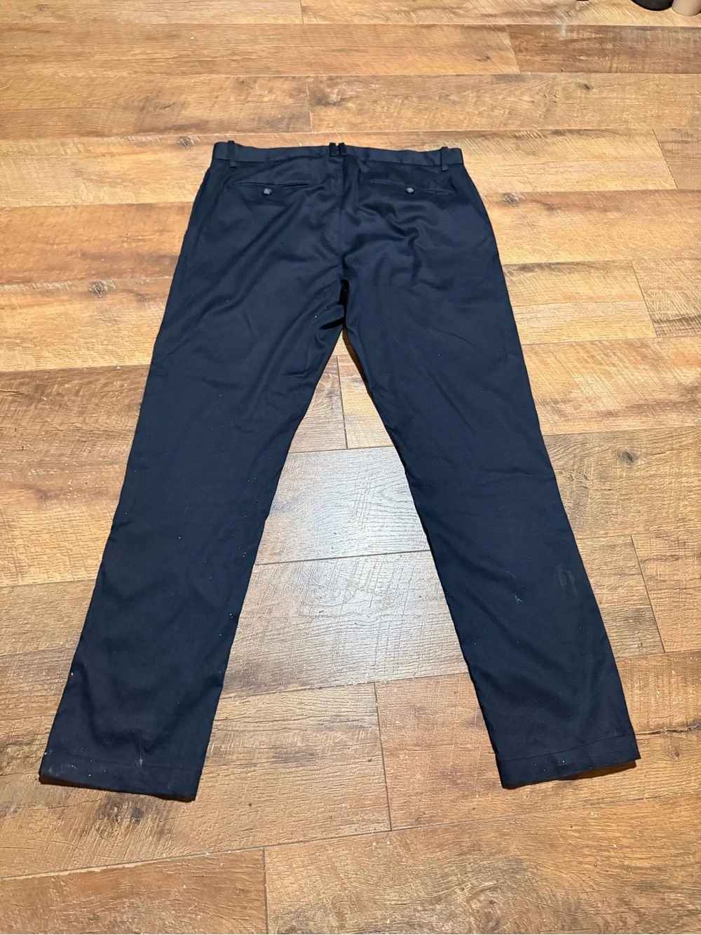 Original Penguin Munsingwear Men Black Slim Fit Dress Chino Pants 34x30